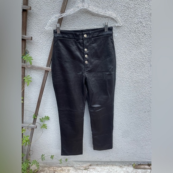 L’Academie Kane High Rise Genuine Leather Pants XS - Picture 2 of 6